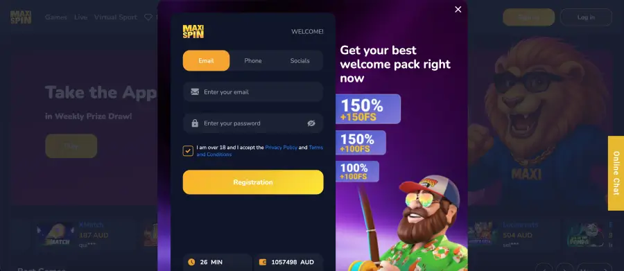 Maxispin Casino Australia registration form and account setup Maxispin Casino Australia registration form and account setup