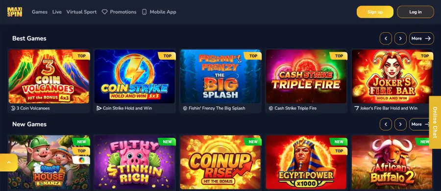 Maxi Spin casino pokies and games Maxi Spin casino pokies and games