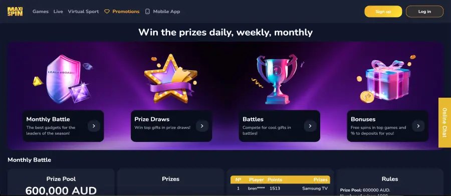 Maxispin Casino Australia bonus page with welcome offer details Maxispin Casino Australia bonus page with welcome offer details